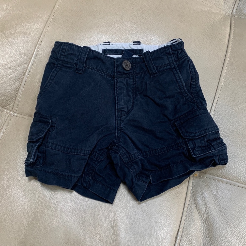 GAP Navy Chino Shorts, 12-18 mo